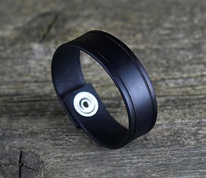 Unisex Leather Cuff Bracelets Set of 3 Pieces