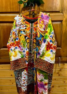 pakistani pattern cotton suit set