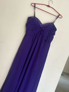 Elegant Purple Embellished Dress