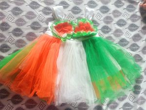 Tricolor Party Dress for Girls