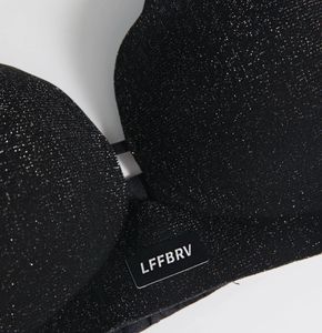 Sparkling Black Strappy Bra