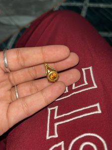 Vintage yellow stone Gold Toned Ring