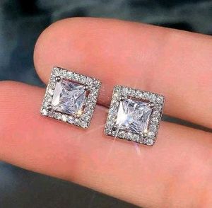 Elegant Square Halo Studs 💎