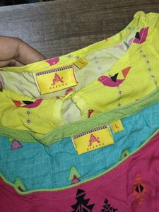 Vibrant Sleeveless Kurtis - Set of 2