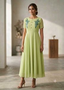 fluorescent green beautiful gown