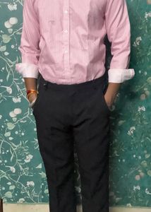 PINK FORMAL SHIRT WITH BLACK JAPANESE