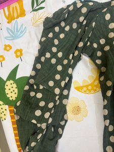 Green Polka Dot  top y2k