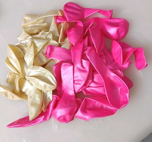 Combo Of Cream And Pink Metallic Balloons -40