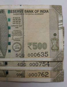 Fancy Number Five Hundred Rs Note Pack Of 3