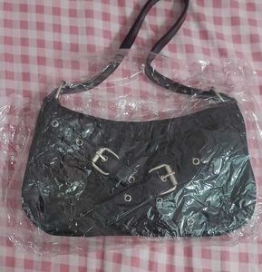 🖤Shiny Black Buckle Shoulder Bag🖤