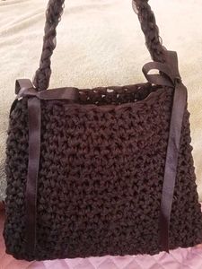 Stylish Brown Woven Handbag