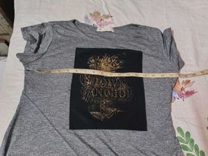 Grey Crown &amp; Anchor Graphic T-Shirt