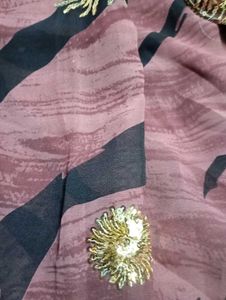 Sequence Border Georgette Saree