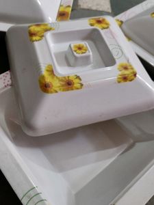 Square Sunflower Serving Trays
