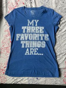 Blue "My Three Favorite Things" T-Shirt