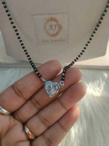92.5Heart Pendant Mangalsutra Necklace