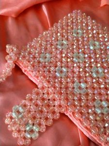 Beaded Flower Shoulder Bag