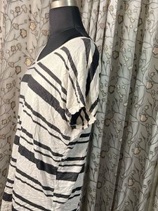 LOFT Striped V-Neck Tunic Top
