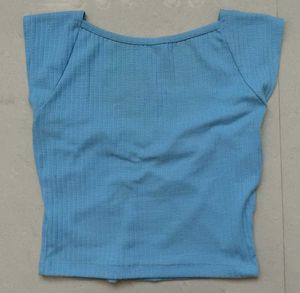 sweetheart neck Blue Ruched Crop Top