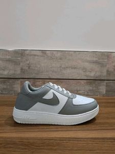 Stylish Grey and White Sneakers