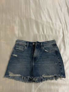 Distressed Denim Shorts