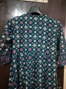 Mehendi Green Multi Colour Suit