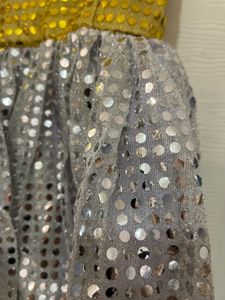 Girls Embellished Frock In Gold N Sliver 2-4 Yrs