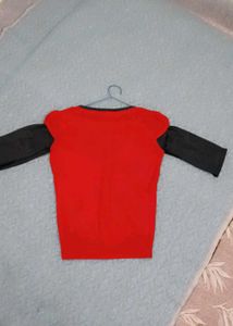 Red and Black Cardigan