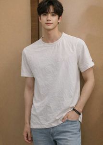 Men's White Crew Neck T-Shirt