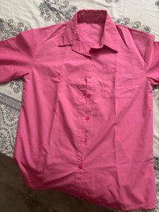 Chic Pink Collared Shirt