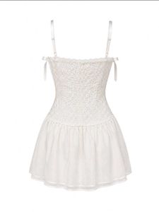 🤍 🎀 Coquette Ivory White Lacey mini dress