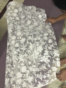 Exquisite Floral White blouse fabric