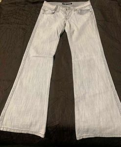 Low-Rise Light Wash Flared Jeans