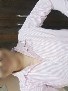 Pink Striped Button-Up Shirt