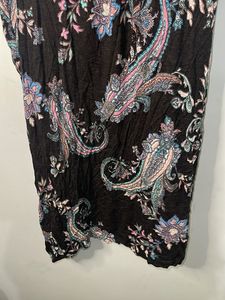Black Paisley Print Sleeveless Top