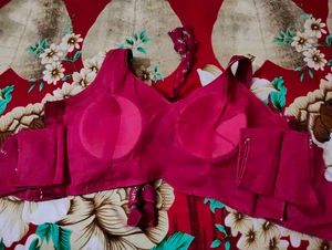 Designer Magenta Blouse with Embellishments