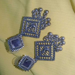 Beautiful Purple Jhumka Earrings