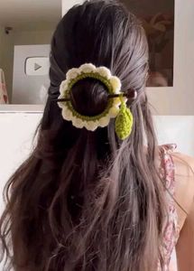 Handmade Crochet Flower Hair Stick Accessories