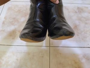 Black Women's Ankle Boots with Block Heels