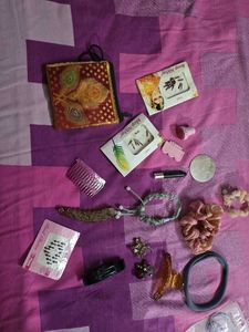 Assorted Hair Accessories & Small Pouch