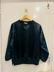 Satin Oversized Sweat Shirt