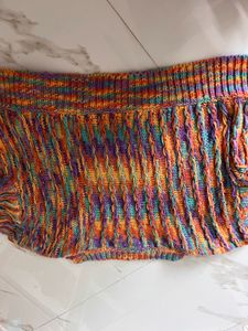 multicoloured cardigan sweater