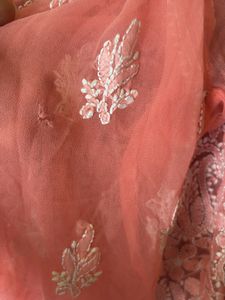 Beautiful Pink original Chikankari Kurta negotia