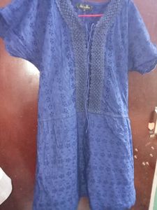 Blue Eyelet Lace Up Dre