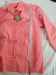 Coral Pink Collared Shirt