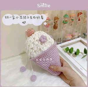 Crocheted Ice Cream Cone Bag