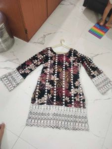 Elegant Floral Kurta with duppata without pant