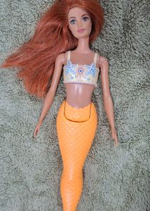 Mermaid Doll with Orange Tail