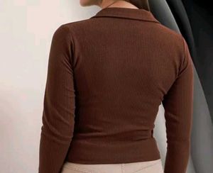 Comfortable Brown Crop Top