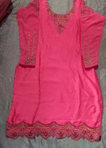 Embellished Pink suit and salwar